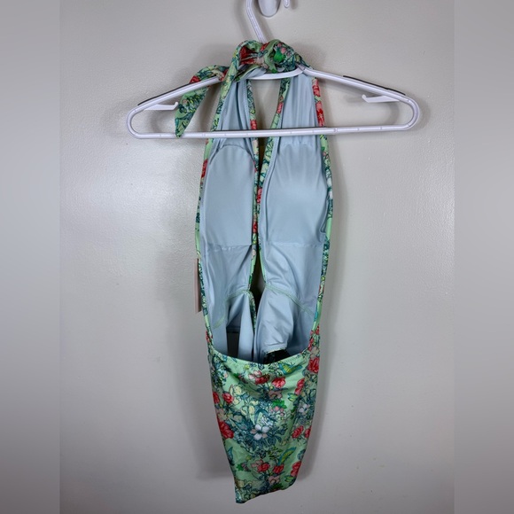 Victorias Secret Swimsuit Floral NWT‎ Size Large Green Pink Beach Summer - Picture 3 of 7